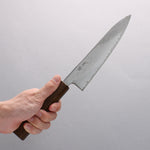 Seisuke VG10 Mirrored Finish Damascus Gyuto 180mm Oak Handle - Japannywholesale