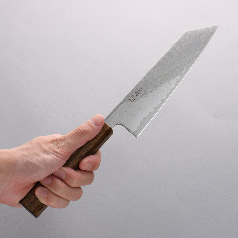 Seisuke VG10 Mirrored Finish Damascus Bunka 170mm Oak Handle - Japannywholesale
