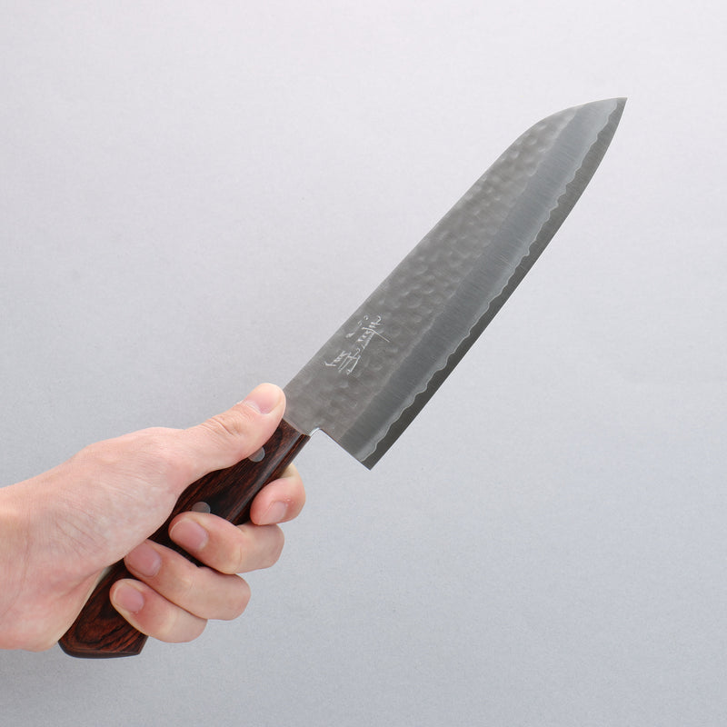 Seisuke VG1 Hammered Gyuto 180mm Mahogany Handle - Japannywholesale