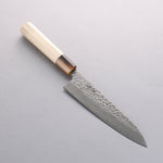 Seisuke Kumo White Steel No.1 Hammered Gyuto 180mm Magnolia Handle - Japannywholesale