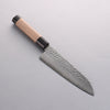Seisuke Silver Steel No.3 Hammered Santoku 180mm Walnut (With Double Black Pakka wood) Handle - Japannywholesale