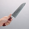 Seisuke VG10 33 Layer Mirrored Finish Damascus Santoku 180mm Red Pakka wood Handle - Japannywholesale