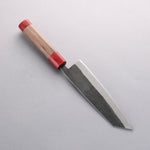 Seisuke Kurumi Blue Steel Kurouchi Bunka 180mm Walnut(With Double Red Pakka wood) Handle - Japannywholesale