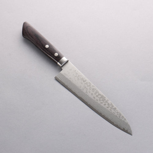 Seisuke VG10 Damascus Gyuto 180mm Black Pakka wood Handle - Japannywholesale