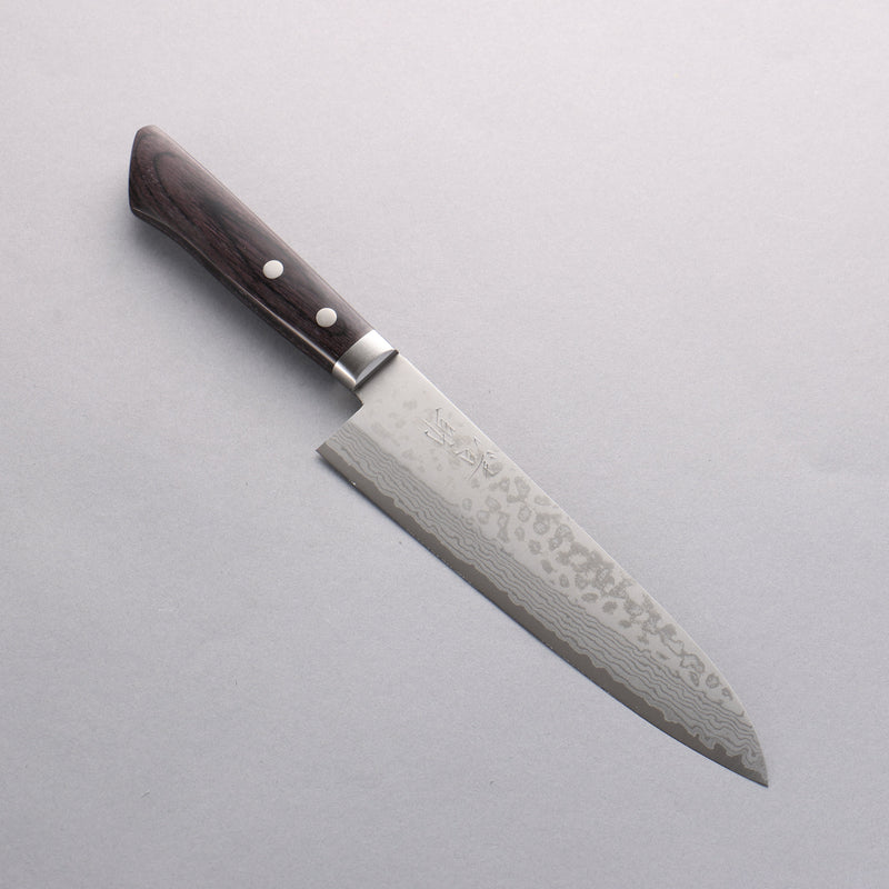 Seisuke VG10 Damascus Gyuto 180mm Black Pakka wood Handle - Japannywholesale