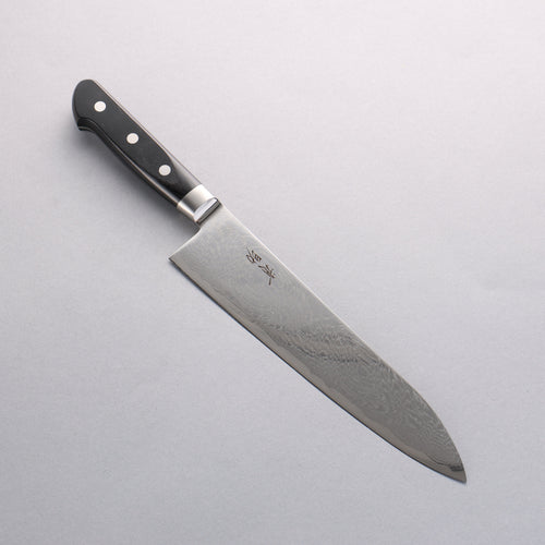 Seisuke Nami AUS10 Mirrored Finish Damascus Gyuto 210mm Black Pakka wood Handle - Japannywholesale