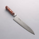 Seisuke Mokusei ZA-18 Mirrored Finish Damascus Gyuto 210mm Brown Pakka wood Handle - Japannywholesale