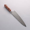 Seisuke Mokusei ZA-18 Mirrored Finish Damascus Gyuto 210mm Brown Pakka wood Handle - Japannywholesale