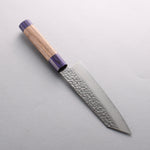 Seisuke Silver Steel No.3 Hammered Damascus Bunka 170mm Walnut (With Double Blue Pakka wood) Handle - Japannywholesale