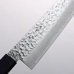 Seisuke Silver Steel No.3 Hammered Damascus Bunka 170mm Walnut (With Double Blue Pakka wood) Handle - Japannywholesale