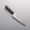 Higuchi Silver Steel No.3 Nashiji Santoku 180mm Black Pakka wood Handle - Japannywholesale