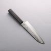 Higuchi Silver Steel No.3 Nashiji Santoku 180mm Black Pakka wood Handle - Japannywholesale