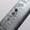 Higuchi Silver Steel No.3 Nashiji Santoku 180mm Black Pakka wood Handle - Japannywholesale