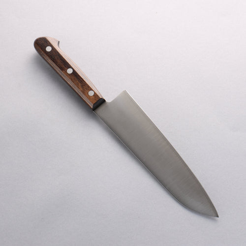 Seisuke SLD Migaki Polish Finish Santoku 180mm Brown Pakka wood Handle - Japannywholesale