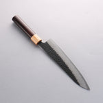 Seisuke Shitan Blue Super Hammered Kurouchi Gyuto 210mm Shitan Handle - Japannywholesale