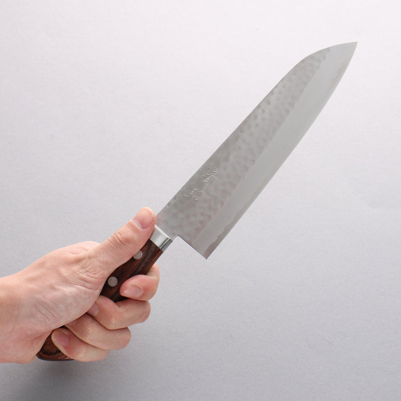 Seisuke VG1 Hammered Gyuto 180mm Mahogany Handle - Japannywholesale