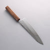 Seisuke Stainless Steel 440C Hammered Damascus Migaki Finished Gyuto 210mm Oak Handle - Japannywholesale