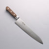 Seisuke VG10 33 Layer Mirrored Finish Damascus Gyuto 240mm Brown Pakka wood Handle - Japannywholesale