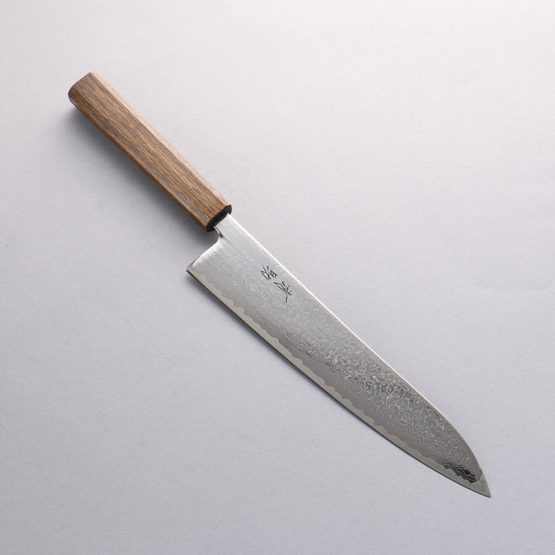 Seisuke VG10 Mirrored Finish Damascus Gyuto 240mm Oak Handle - Japannywholesale
