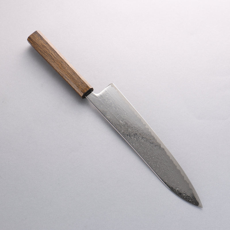 Seisuke VG10 Mirrored Finish Damascus Gyuto 240mm Oak Handle - Japannywholesale
