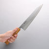 Seisuke Tsukikage AUS10 Migaki Finished Hammered Damascus Gyuto 240mm Oak Handle - Japannywholesale