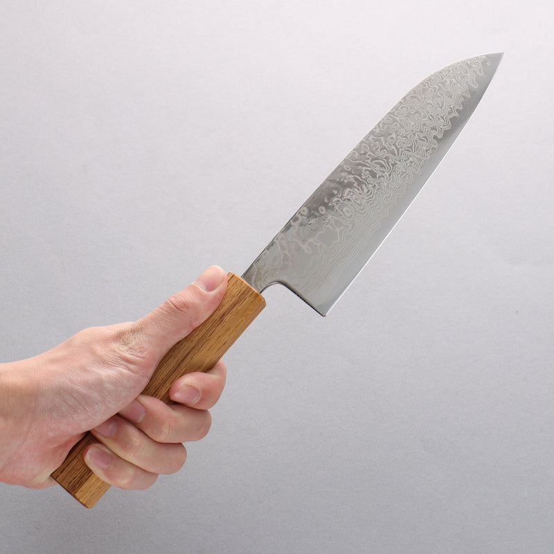 Seisuke SLD 49 Layer Damascus Santoku 165mm Oak Handle - Japannywholesale