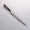 Seisuke AUS8 Hammered Sujihiki 240mm Brown Pakka wood Handle - Japannywholesale