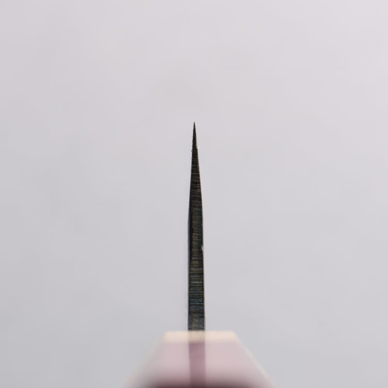 Seisuke Blue Super Black Finished Bunka 180mm Purpleheart (Ferrule: Oak) Handle - Japannywholesale