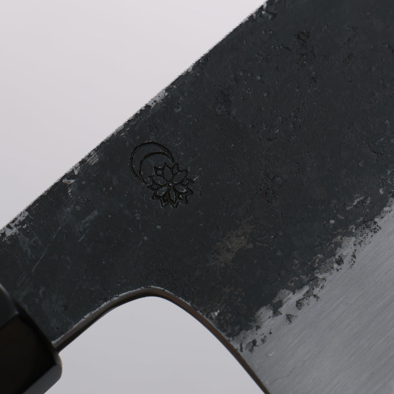 Kikuzuki White Steel No.2 Black Finished Nakiri Japanese Knife 180mm Magnolia Handle - Japannywholesale