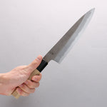 Kikuzuki White Steel No.2 Nashiji Gyuto 210mm Magnolia Handle - Japannywholesale