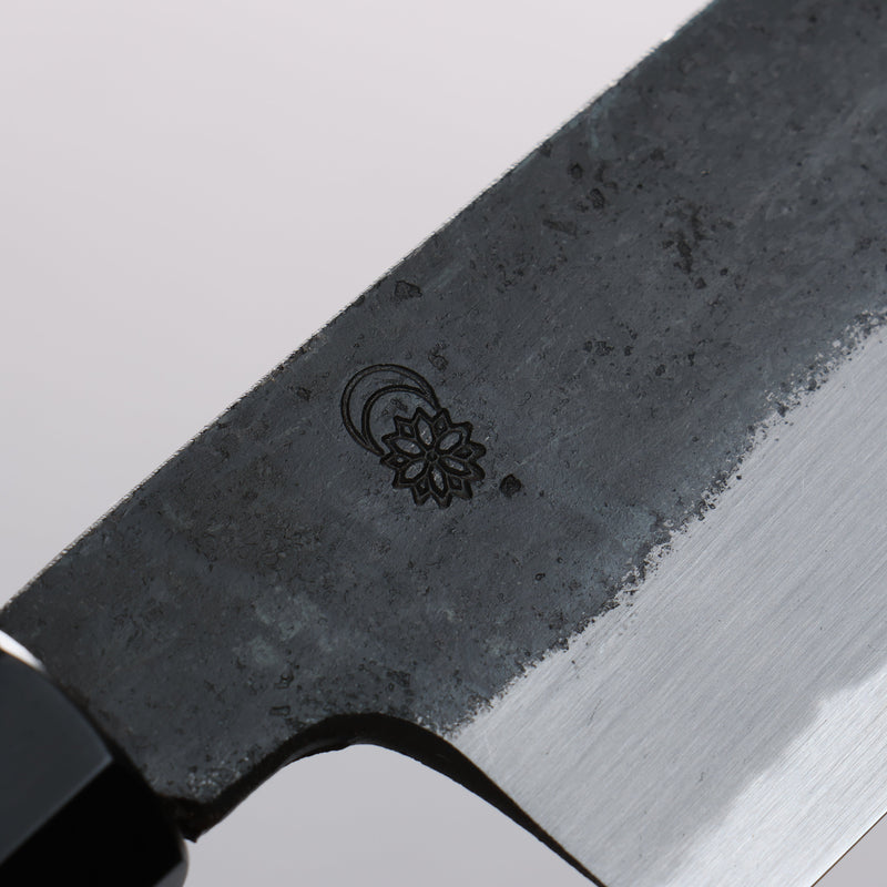 Kikuzuki White Steel No.2 Black Finished Santoku 180mm Magnolia Handle - Japannywholesale