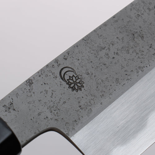 Kikuzuki White Steel No.2 Nashiji Santoku 180mm Magnolia Handle - Japannywholesale