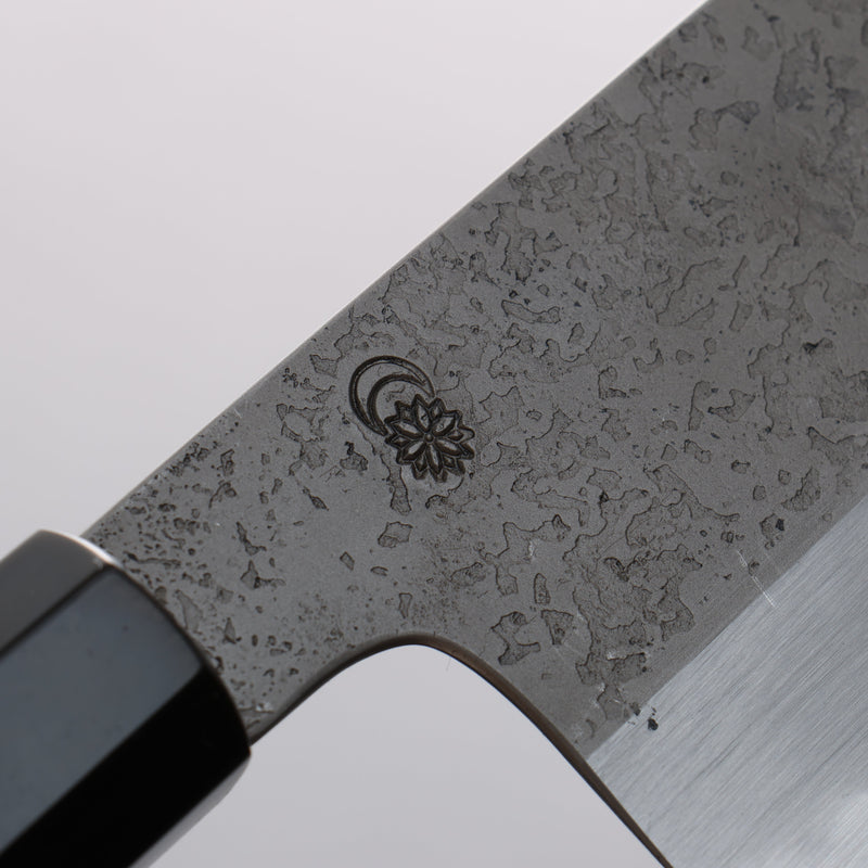 Kikuzuki White Steel No.2 Nashiji Nakiri Japanese Knife 180mm Magnolia Handle - Japannywholesale
