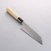 Kikuzuki White Steel No.2 Nashiji Kiritsuke Santoku 180mm Magnolia Handle - Japannywholesale