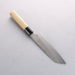 Kikuzuki White Steel No.2 Nashiji Kiritsuke Santoku 180mm Magnolia Handle - Japannywholesale