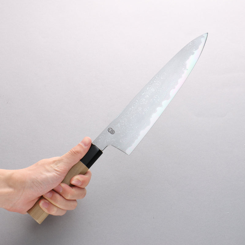 Kikuzuki Blue Steel No.1 Damascus Gyuto 240mm Magnolia Handle - Japannywholesale
