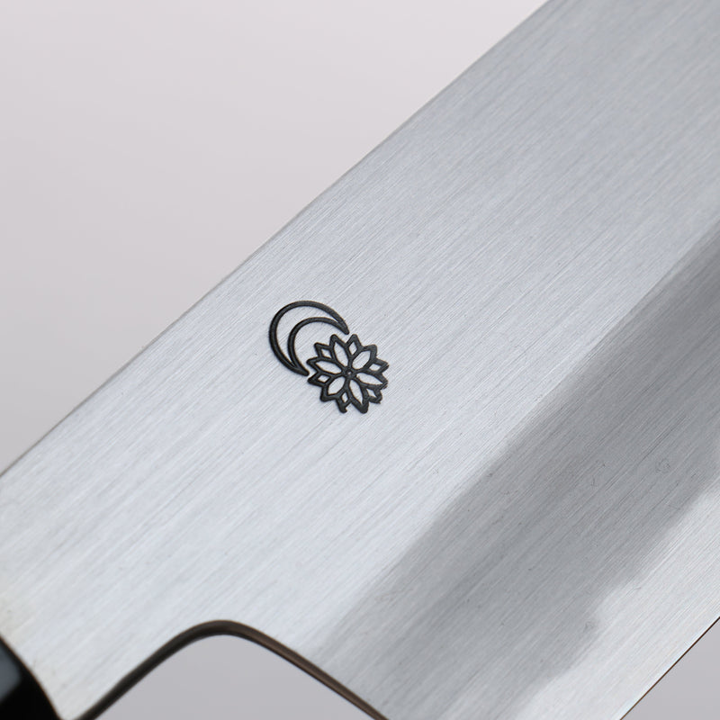 Kikuzuki White Steel No.2 Kasumitogi Santoku 180mm Magnolia Handle - Japannywholesale