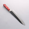 Seisuke Kurobeni Blue Super Hammered Kurouchi Gyuto 210mm Red Pakka wood Handle - Japannywholesale