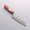 Seisuke Blue Super Hammered Santoku 165mm Red Pakka wood Handle - Japannywholesale