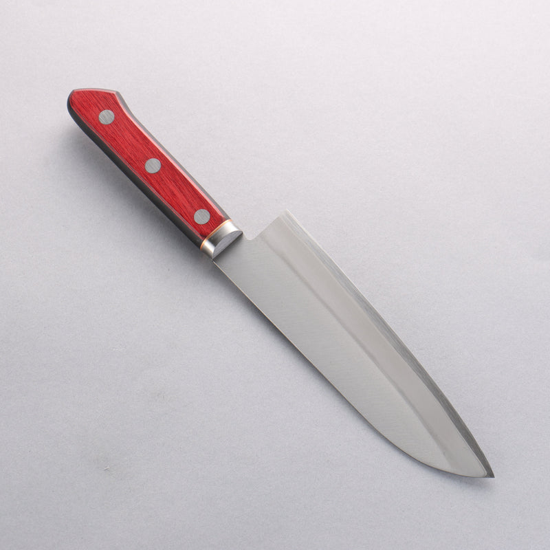 Seisuke Blue Super Migaki Finished Santoku 170mm Red and Black Pakka wood Handle - Japannywholesale