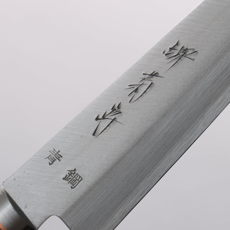 Sakai Kikumori Blue Steel No.1 Petty-Utility 150mm Green Pakka wood Handle - Japannywholesale