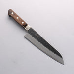 Seisuke Blue Super Black Santoku 180mm Brown Pakka wood Handle - Japannywholesale