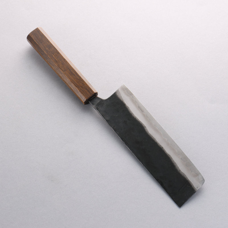 Kyohei Shindo Blue Steel Black Finished Nakiri 170mm Live oak Lacquered Handle - Japannywholesale