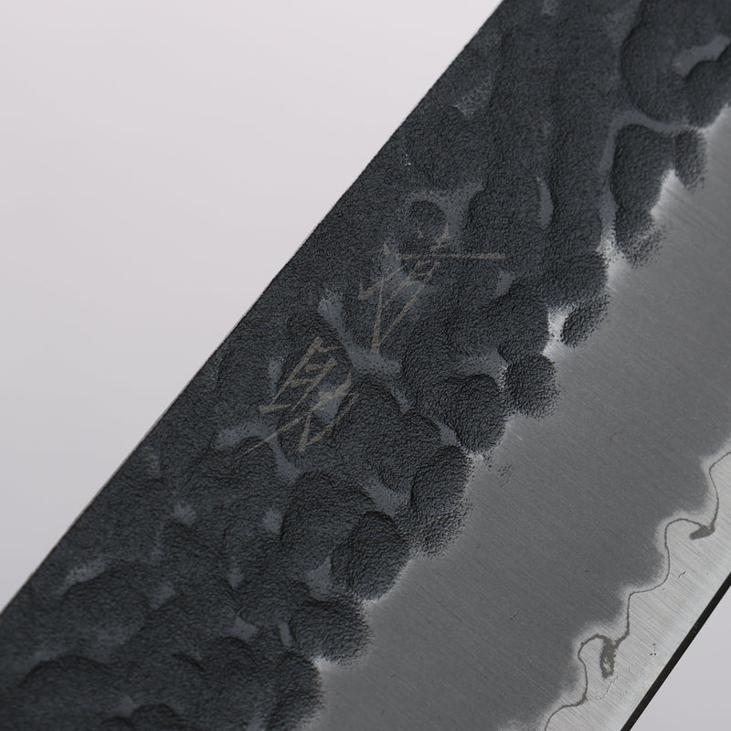 Seisuke Blue Super Hammered Bunka 170mm Rosewood (Ferrule: White Pakka Wood) Handle - Japannywholesale