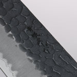 Seisuke Shitan Blue Super Hammered Kurouchi Gyuto 240mm Shitan Handle - Japannywholesale