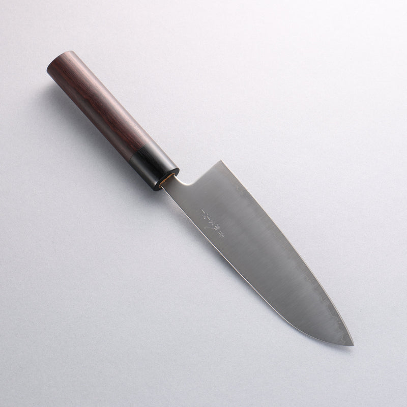 Seisuke Blue Super Santoku 165mm Rosewood (Ferrule: Black Pakka Wood) Handle - Japannywholesale