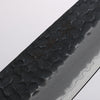 Sakai Takayuki Blue Super Hammered Black Finished Kengata Santoku 160mm - Japannywholesale