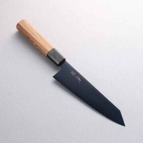 Seisuke SK-85 Ion plating Kiritsuke Santoku 180mm Teak (ferrule: Black Plastic) Handle - Japannywholesale