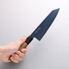 Seisuke SK-85 Ion plating Kiritsuke Santoku 180mm Teak (ferrule: Black Plastic) Handle - Japannywholesale
