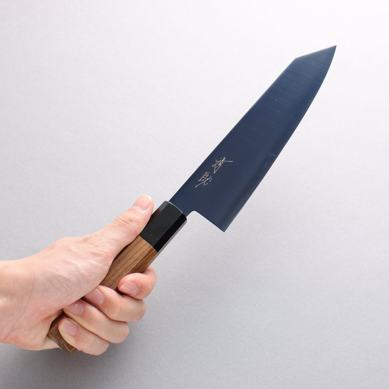 Seisuke SK-85 Ion plating Kiritsuke Santoku 180mm Teak (ferrule: Black Plastic) Handle - Japannywholesale